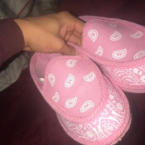 bandana shoes, pink, size 10